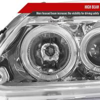 Spec'D Tuning Products - Spec-D 1996-1998 Honda Civic Dual Halo Projector Headlights (Chrome Housing/Clear Lens) - Image 3