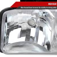 Spec'D Tuning Products - Spec-D 1999-2006 GMC Sierra 1500/2500/3500 Denali/2000-2006 Yukon/Yukon XL Denali Factory Style Headlights and Bumper Lights (Chrome Housing/Clear Lens) - Image 6