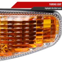 Spec'D Tuning Products - Spec-D 1999-2006 GMC Sierra 1500/2500/3500 Denali/2000-2006 Yukon/Yukon XL Denali Factory Style Headlights and Bumper Lights (Chrome Housing/Clear Lens) - Image 8