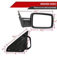 Spec'D Tuning Products - Spec-D 2009-2018 Dodge RAM 1500 / 2019-2021 RAM 1500 Classic Black Manual Adjustable Side Mirror - Passenger Side Only - Image 7