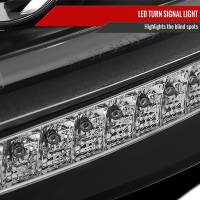 Spec'D Tuning Products - Spec-D 2010-2011 Kia Soul Projector Headlights w/ LED Light Bar & LED Turn Signal Lights (Matte Black Housing/Clear Lens) - Image 8