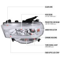 Spec'D Tuning Products - Spec-D 2019-2022 Dodge RAM 2500/3500/4500/5500 LED Tube Projector Headlights (Chrome Housing/Clear Lens) - Image 7