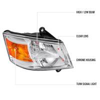 Spec'D Tuning Products - Spec-D 2008-2010 Dodge Grand Caravan Clear Lens Factory Style Crystal Headlight - Passenger Side Only - Image 7