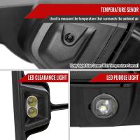 Spec'D Tuning Products - Spec-D 2019-2022 GMC Sierra 1500 Power Adjustable, Heated, & Manual Extendable Black Towing Mirrors w/ Clear Lens LED Turn Signal & Clearance Lights - Image 6