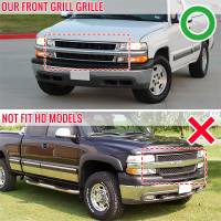 Spec'D Tuning Products - Spec-D 1999-2006 Chevrolet Silverado/Tahoe/Suburban Chrome ABS Conversion Vertical Grille - Image 8