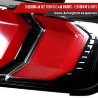 Spec'D Tuning Products - Spec-D 2010-2012 Ford Mustang Sequential LED Tail Lights (Jet Black Housing/Clear Lens) - Image 7