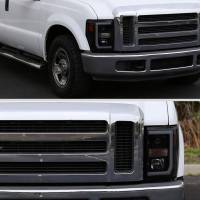 Spec'D Tuning Products - Spec-D 2008-2010 Ford F-250 F-350 F-450 LED C-Bar Projector Headlight (Black Housing/Smoke Lens) - Image 8