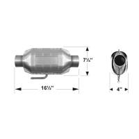 Flowmaster Catalytic Converters - Flowmaster Universal 290 Series (49 State) Catalytic Converter - 2.25 In. In/Out Oval - Image 4