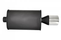 Megan Racing - Megan Racing Exhaust Muffler: O-ST Muffler Black (Single Oval Tip) - Image 2