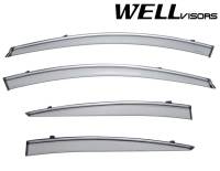 WellVisors - WellVisors Side Window Deflectors Volvo S60 11-18 With Chrome Trim - Image 1