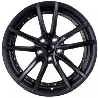 Option Lab Wheels - Option Lab Wheels Rim S409 18x9.5 ET35 5x100 73.1CB Matte Black w/Gold Rivets - Image 2