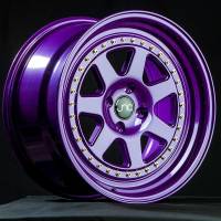 JNC Wheels - JNC Wheels Rim JNC048 CANDY PURPLE WITH GOLD RIVETS 17x8 4x100 ET30 - Image 3