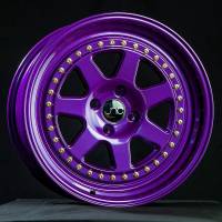 JNC Wheels - JNC Wheels Rim JNC048 CANDY PURPLE WITH GOLD RIVETS 17x8 4x100 ET30 - Image 4