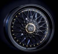 JNC Wheels - JNC Wheels Rim JNC004 Gloss Black Gold Rivets 18X9.5 5X112/5X120 ET25 - Image 2