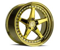 AodHan Wheels - AodHan Wheels Rim DS05 18x9.5 5x100 73.1CB ET35 Gold Vacuum w/ Chrome Rivets - Image 1