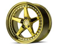 AodHan Wheels - AodHan Wheels Rim DS05 18x9.5 5x100 73.1CB ET35 Gold Vacuum w/ Chrome Rivets - Image 3