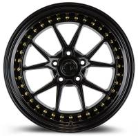 AodHan Wheels - AodHan Wheels Rim DS08 18x10.5 5x114.3 73.1CB ET15 Gloss Black W /Gold Rivets - Image 2