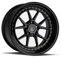 AodHan Wheels - AodHan Wheels Rim DS08 18x9.5 5x100 73.1CB ET35 Gloss Black W /Gold Rivets - Image 1