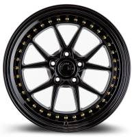 AodHan Wheels - AodHan Wheels Rim DS08 18x9.5 5x100 73.1CB ET35 Gloss Black W /Gold Rivets - Image 2