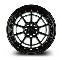 AodHan Wheels - AodHan Wheels Rim AH04 17X9 5x100/114.3 73.1CB ET25 Full Black (Gold Rivet) - Image 2