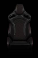 BRAUM RACING SEATS & MORE - BRAUM Racing Orue S Series Sport Seats - Honeycomb Alcantara (Red Stitching) - Pair - Image 5