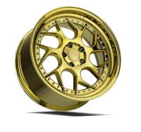 AodHan Wheels - AodHan Wheels Rim DS01 18x9.5 5x100 73.1CB ET35 Gold Vacuum w/ Chrome Rivets - Image 3