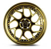 AodHan Wheels - AodHan Wheels Rim DS01 18x8.5 5x100 73.1CB ET35 Gold Vacuum w/ Chrome Rivets - Image 2