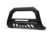 Armordillo - Armordillo 2006-2009 Chrysler Aspen AR Series Bull Bar W/LED - Matte Black W/Aluminum Skid Plate - Image 3