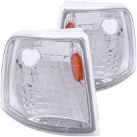 ANZO Headlights, Tail Lights and More  - ANZO Corner Lights 1993-1997 Ford Ranger Euro Corner Lights Chrome w/ Amber Reflector - Image 2