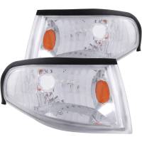 ANZO Headlights, Tail Lights and More  - ANZO Corner Lights 1994-1998 Ford Mustang Euro Corner Lights Chrome w/ Amber Reflector - Image 2