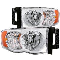 ANZO Headlights, Tail Lights and More  - ANZO 2002-2005 Dodge Ram 1500 Crystal Headlights Chrome - Image 3