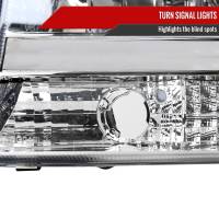 Spec'D Tuning Products - Spec-D 1997-2004 Dodge Dakota/ 1998-2003 Durango Crystal Headlights w/ Amber Reflector (Chrome Housing/Clear Lens) - Image 3