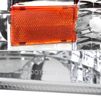 Spec'D Tuning Products - Spec-D 1997-2004 Dodge Dakota/ 1998-2003 Durango Crystal Headlights w/ Amber Reflector (Chrome Housing/Clear Lens) - Image 5