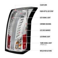 Spec'D Tuning Products - Spec-D 2003-2007 Cadillac CTS LED Tail Lights (Chrome Housing/Clear Lens) - Image 7