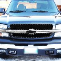 Spec'D Tuning Products - Spec-D 2003-2006 Chevrolet Silverado/Avalanche Rivet Style Black Stainless Steel 2PC Mesh Grille Insert - Image 8