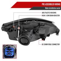 Spec'D Tuning Products - Spec-D 2000-2004 Ford Focus Factory Style Crystal Headlights (Matte Black Housing/Clear Lens) - Image 6