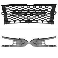 Spec'D Tuning Products - Spec-D 2019-2023 Chevrolet Silverado 1500 LT Glossy Black Honeycomb Hood Grille w/ Chrome Trim - Image 7