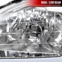 Spec'D Tuning Products - Spec-D 1996-1998 Honda Civic Coupe/Sedan LED Bar Factory Style Headlights (Chrome Housing/Clear Lens) - Image 6