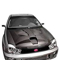 VIS Racing - VIS Racing Carbon Fiber Hood Fuzion Style for Subaru WRX 2DR & 4DR 02-03 - Image 1