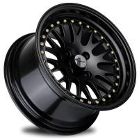 Avid.1 Wheels - Avid.1 Wheels Rim AV-12 15x8.0 4x100 ET25 73.1CB All Black/ Gold Rivets - Image 3