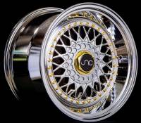 JNC Wheels - JNC Wheels Rim JNC004S Platinum Gold Rivets 17x10 4x100/4x114.3 ET25 - Image 2