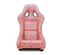 NRG Innovations - NRG Innovations FRP Bucket Seat PRISMA- SAVAGE Edition w/ White Pearlized Back Wild Thornberry Leopard Print- Medium - Image 5