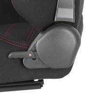 Spec'D Tuning Products - Spec-D Fully Reclinable Black Cloth Bucket Racing Seat w/ Sliders - Driver Side Only - Image 7