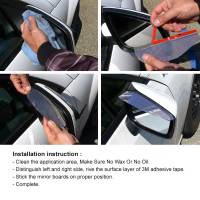 Spec'D Tuning Products - Spec-D Universal Clear PVC Plastic Side Mirror Visors - 2PC - Image 7