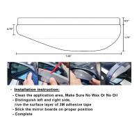 Spec'D Tuning Products - Spec-D Universal Smoke PVC Plastic Side Mirror Visors - 2PC - Image 4