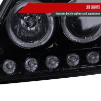 Spec'D Tuning Products - Spec-D 1997-2004 Ford F-150 / 1997-2002 Expedition Dual Halo Projector Headlights (Glossy Black Housing/Smoke Lens) - Image 6