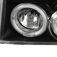 Spec'D Tuning Products - Spec-D 1992-1996 Ford F-150 F-250 F-350 Bronco Dual Halo Projector Headlights - V2 (Matte Black Housing/Clear Lens) - Image 5