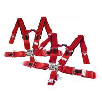 Spec'D Tuning Products - Spec-D Universal Red 5 Point Latch & Link Racing Seat Belt Safety Harness - Image 5