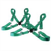 Spec'D Tuning Products - Spec-D Universal Green 4 Point Quick Release Camlock Racing Seat Belt Safety Harness - Image 4