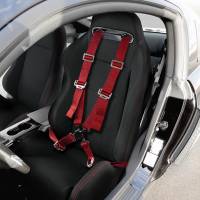 Spec'D Tuning Products - Spec-D Universal Red 4 Point Quick Release Camlock Racing Seat Belt Safety Harness - Image 8